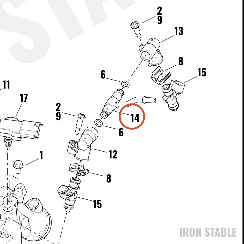 Harley-Davidson Fuel Rail, X