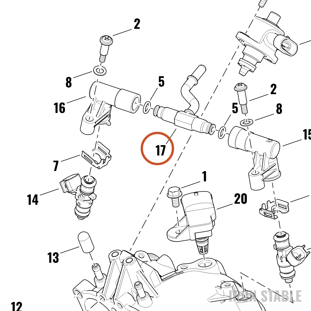 Harley-Davidson Fuel Rail, Xg750a