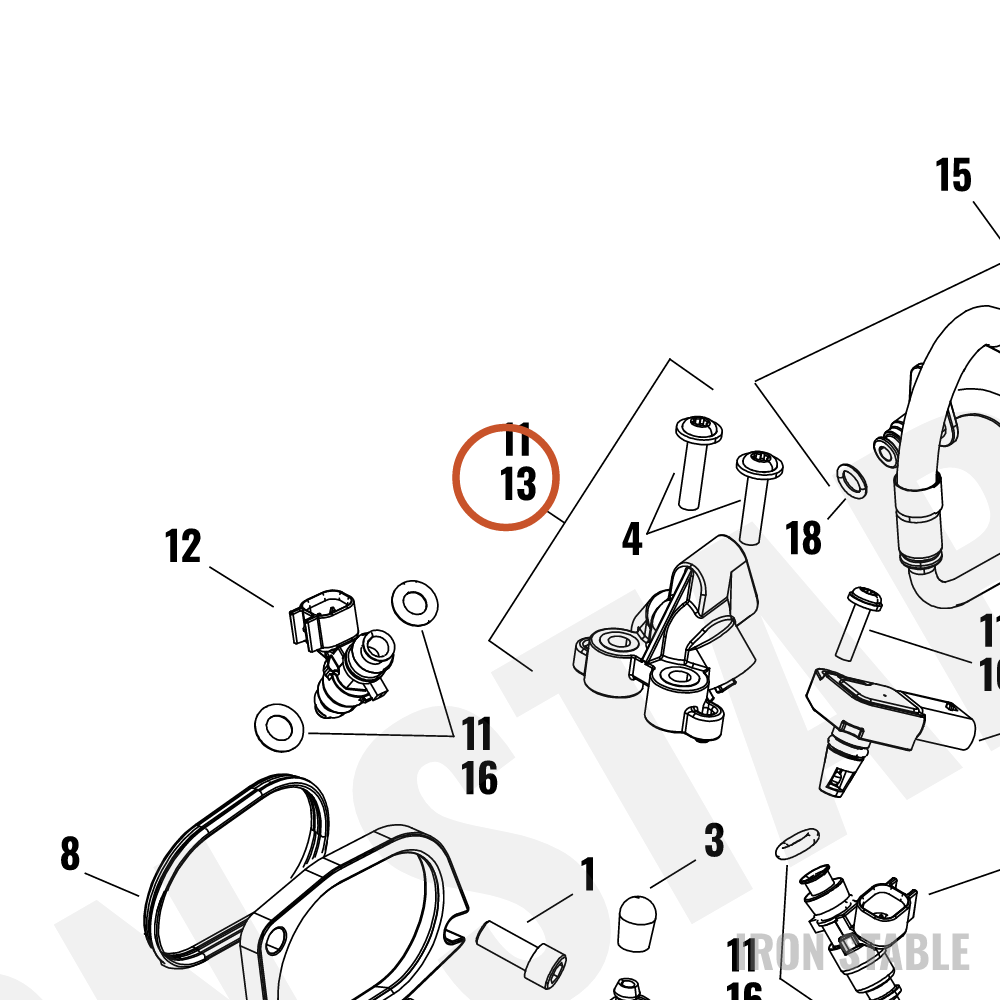 Harley-Davidson Fuel Rail, Kit