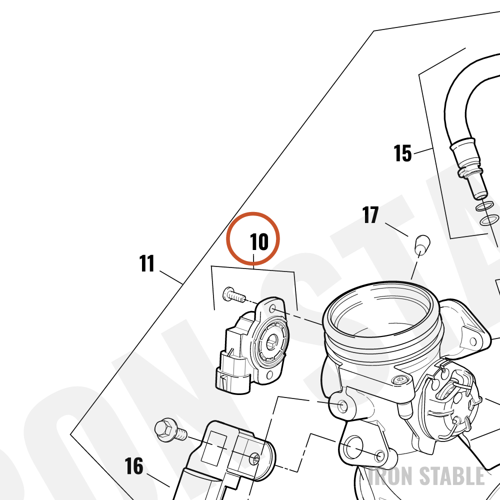 Harley-Davidson Throttle Position Sensor Assembly, 