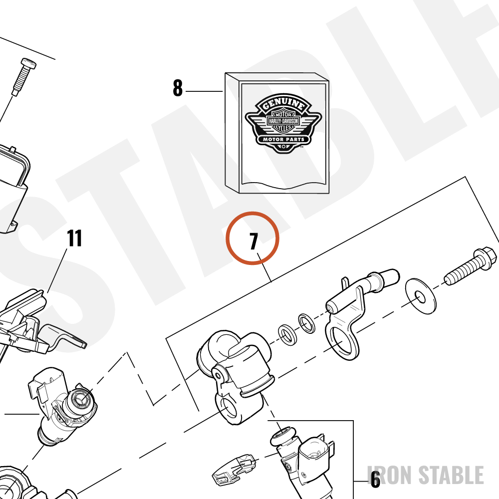 Harley-Davidson Kit Fuel Rail, Serv, Efi/Tc88
