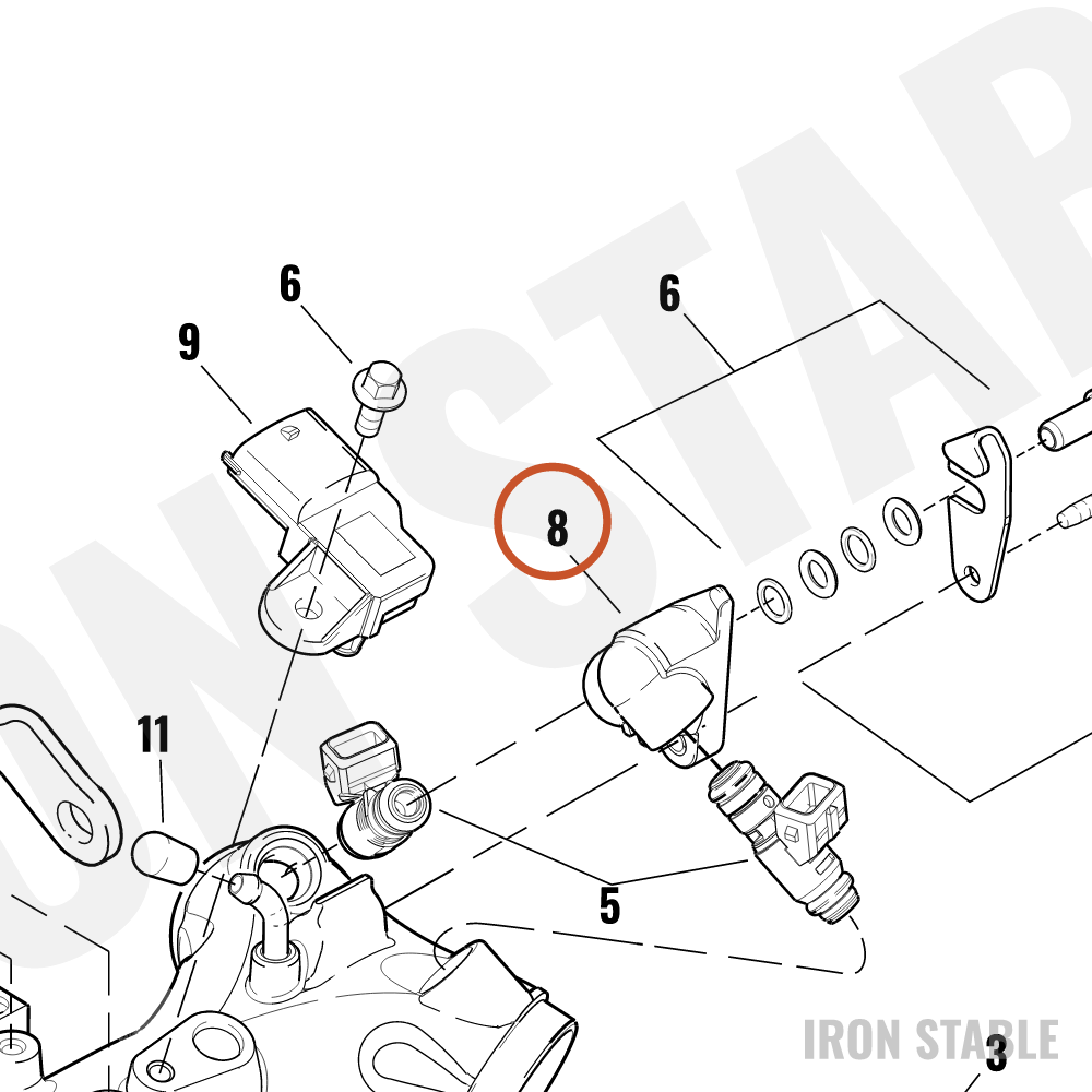 Harley-Davidson Fuel Rail, X
