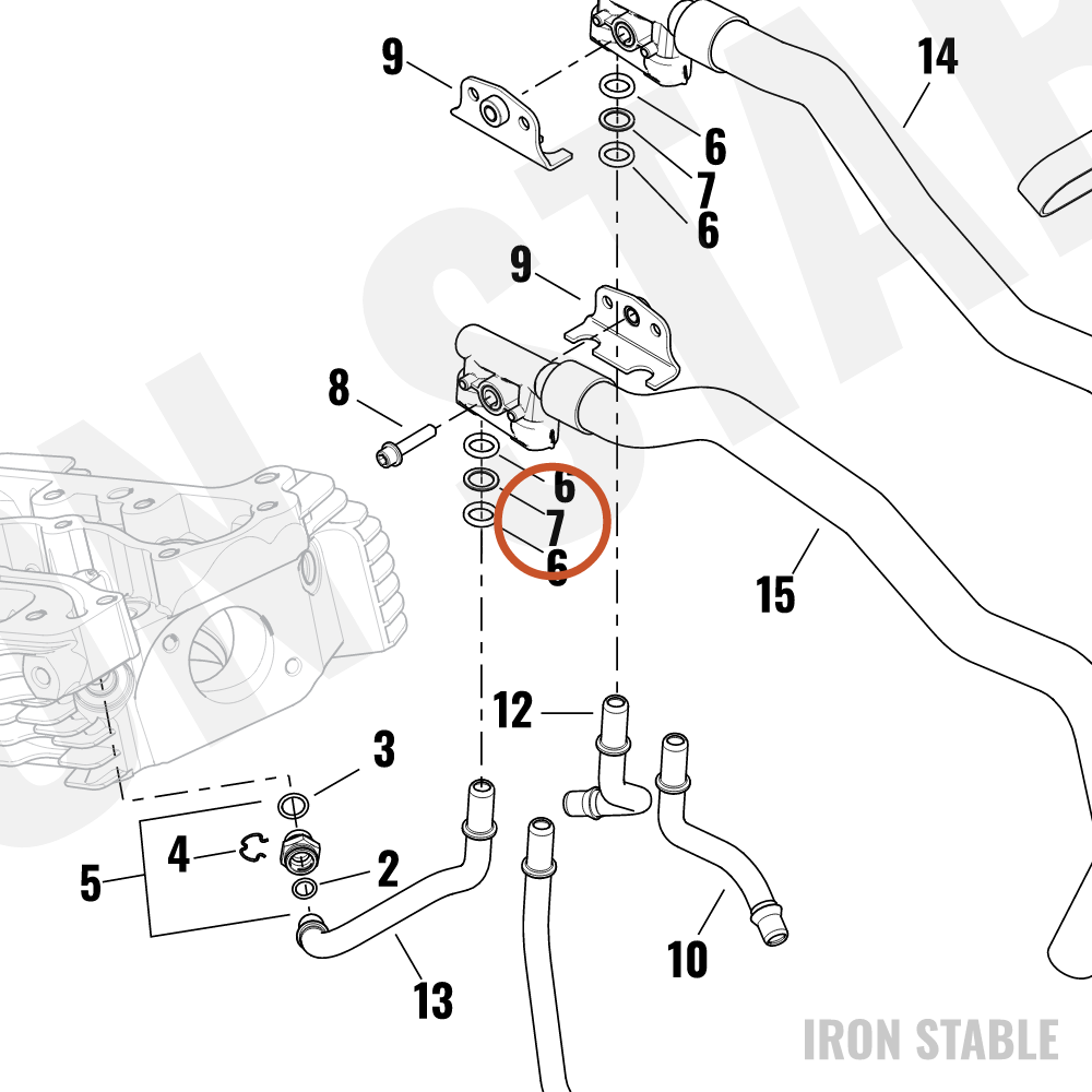 Harley-Davidson Washer, Inlet Tube