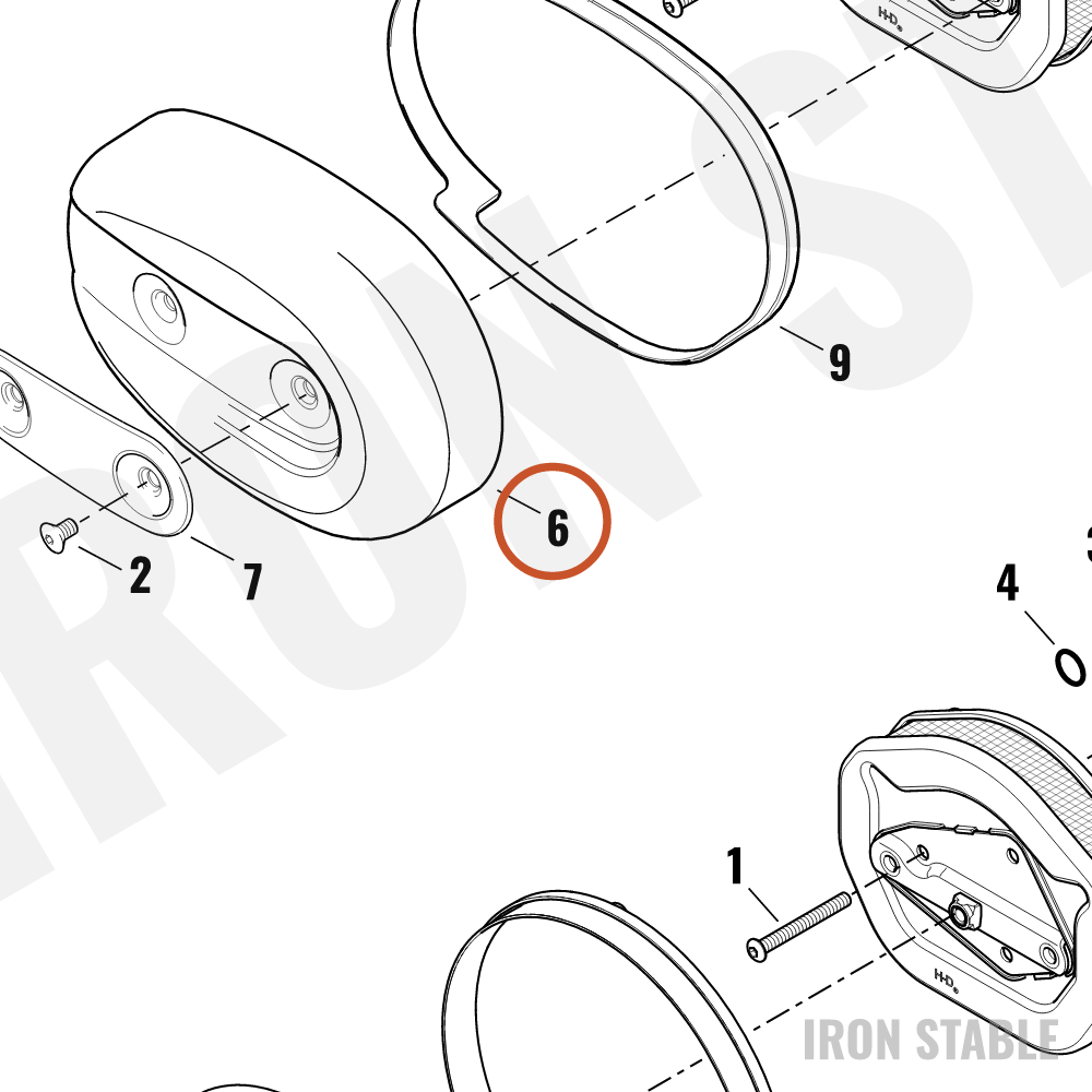 Harley-Davidson Kit-Ac Cover, Chrome