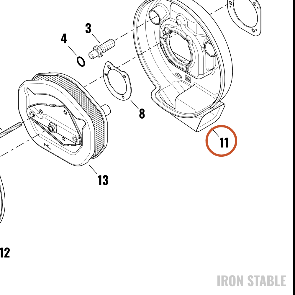 Harley-Davidson Backplate Assembly, A-C