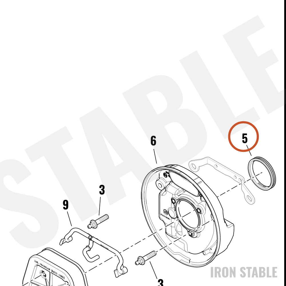 Harley-Davidson Seal, A-C Backplate
