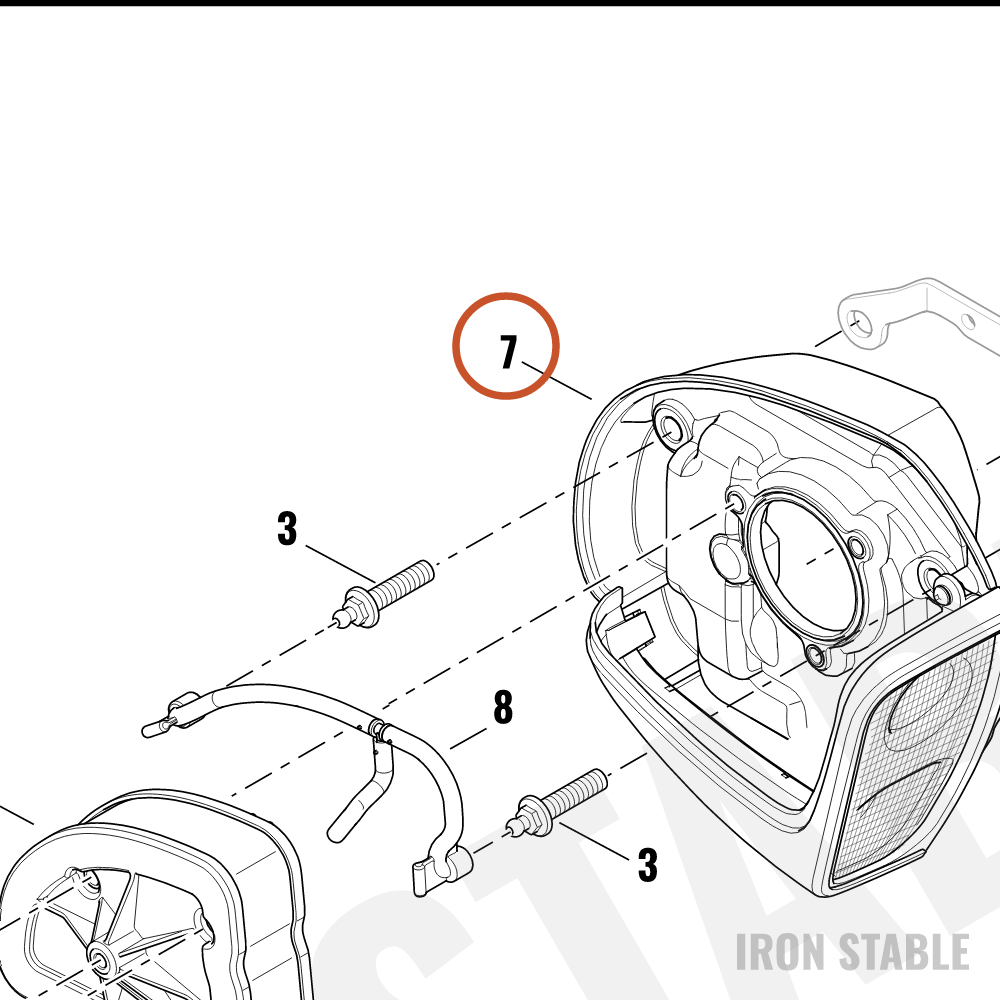 Harley-Davidson Back Plate Assembly(Hdi)