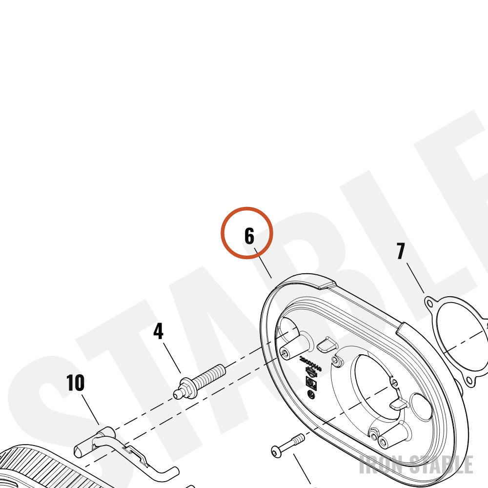 Harley-Davidson Baseplate, Airbox, Blk