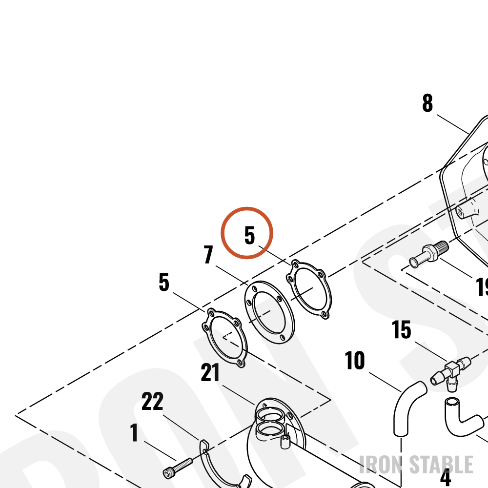Harley-Davidson Gasket, Carb Inlet
