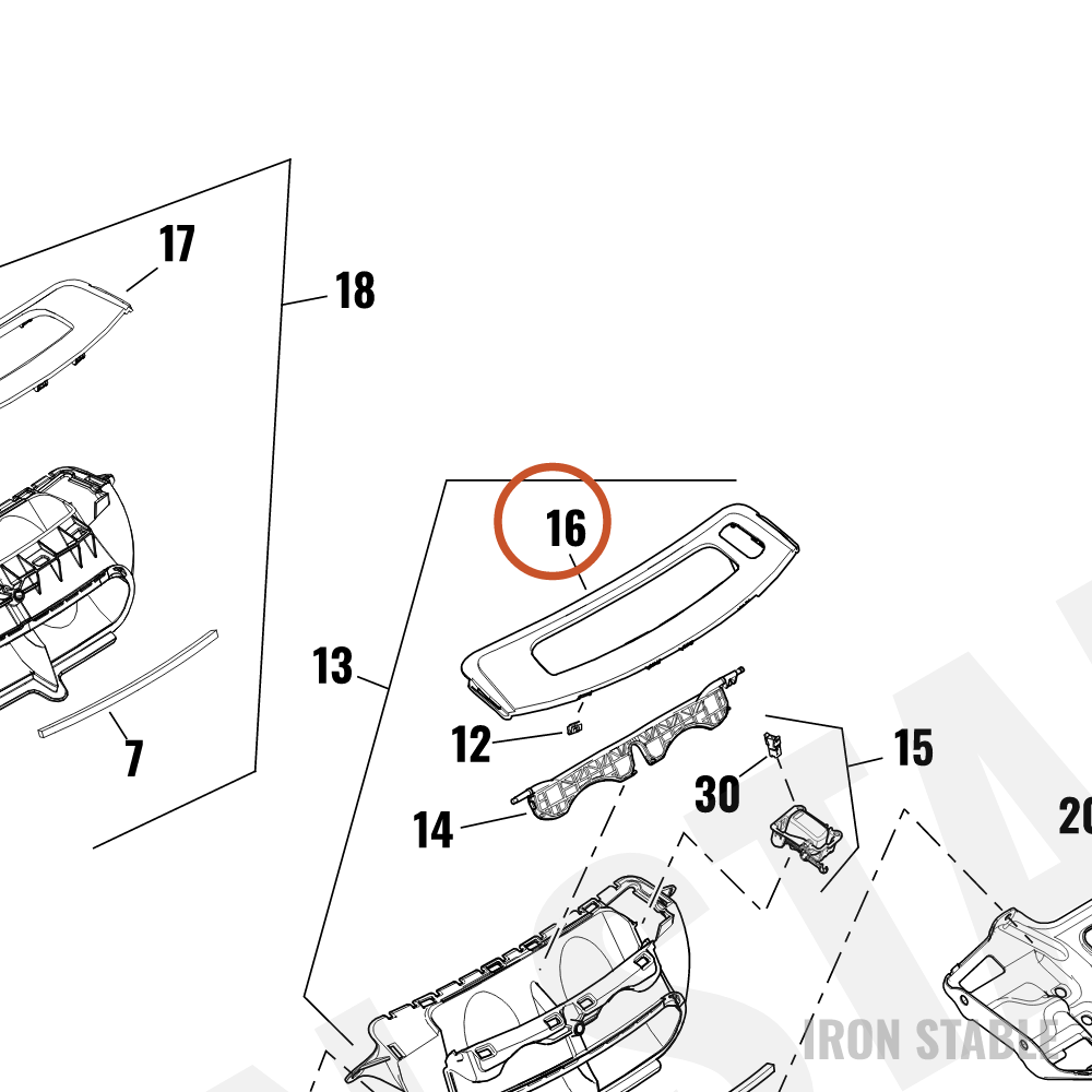 Harley-Davidson Bezel, Air Duct, Inner Fairing