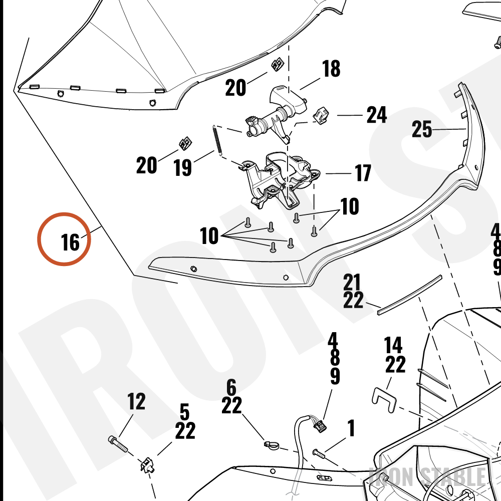 Harley-Davidson Top Duct(Sub-Assembly)Solid