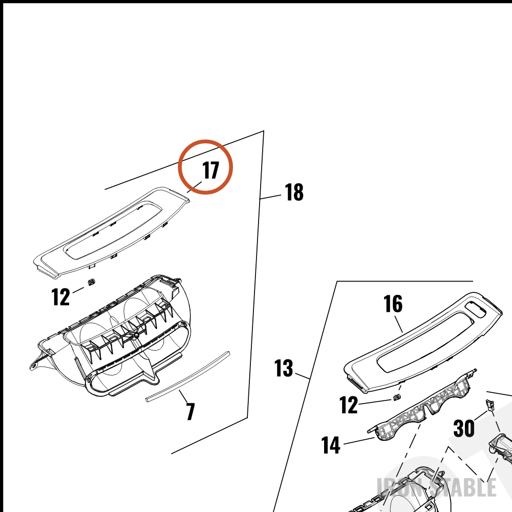 Harley-Davidson Bezel, Air Duct, Inner Fairing