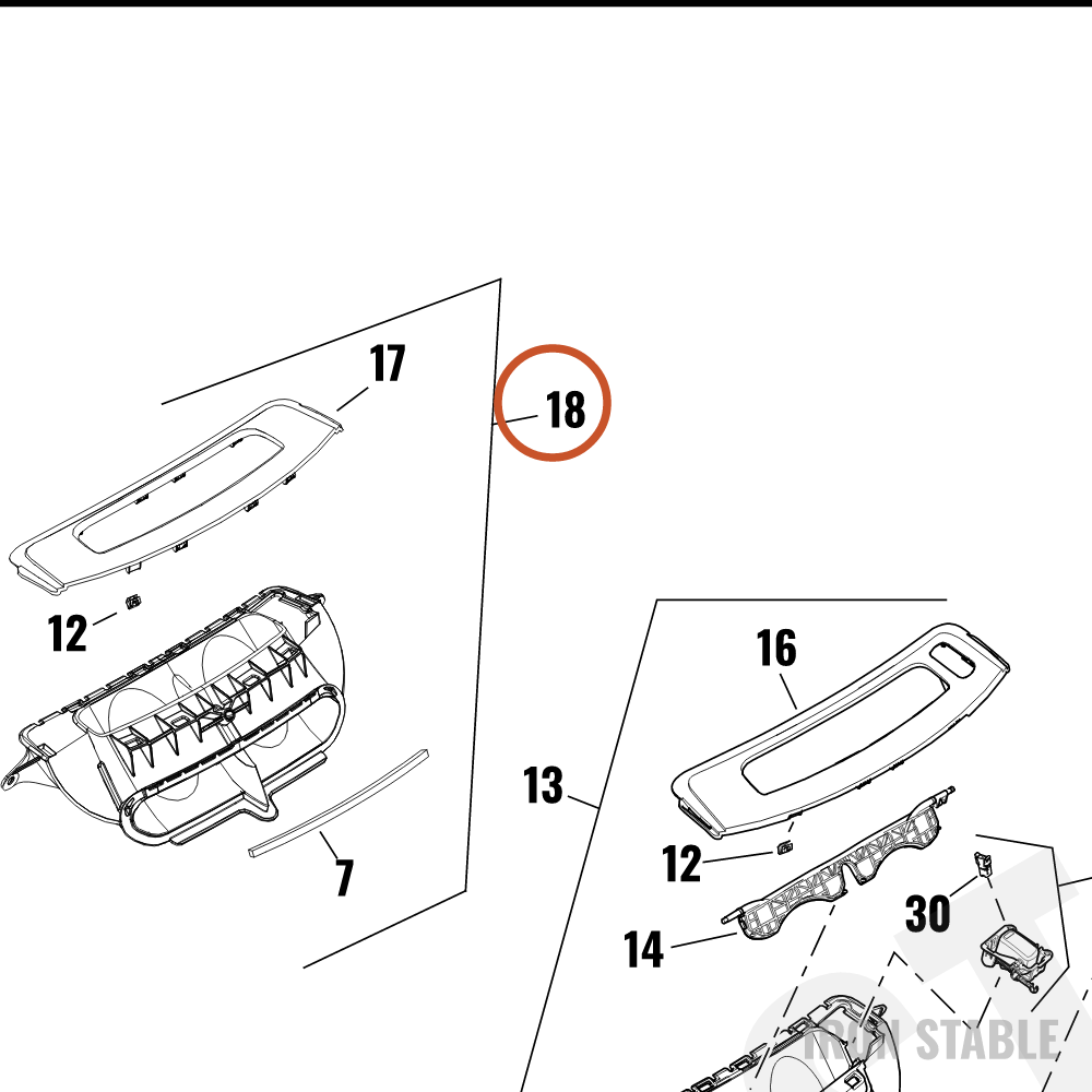 Harley-Davidson Air Duct, Assembly, Inner Fairin