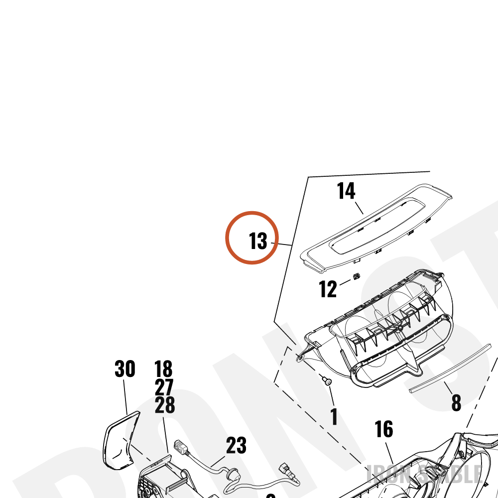 Harley-Davidson Air Duct, Assembly, Inner Fairin