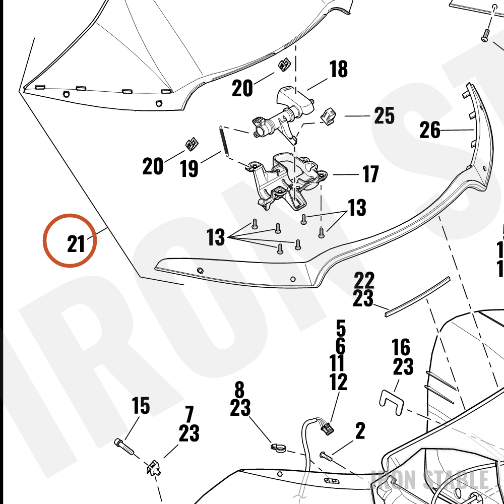 Harley-Davidson Air Duct, Top, Assembly, Sld