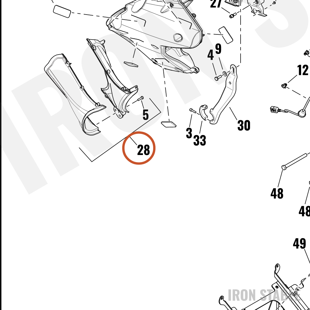 Harley-Davidson Air Duct, Lower, Lh