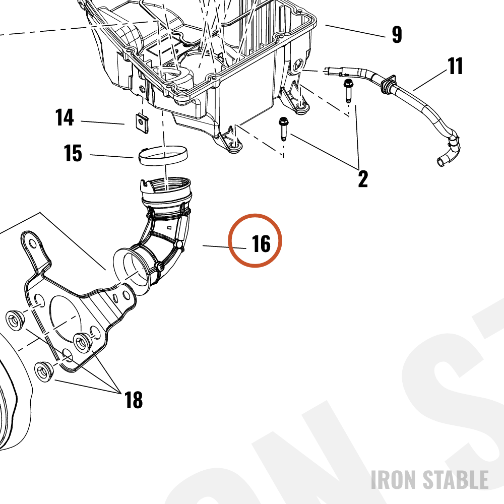 Harley-Davidson Snorkel, Intk, Molded
