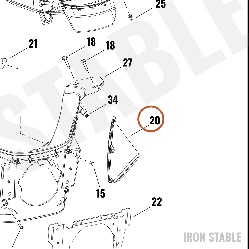 Harley-Davidson Air Duct, Lh