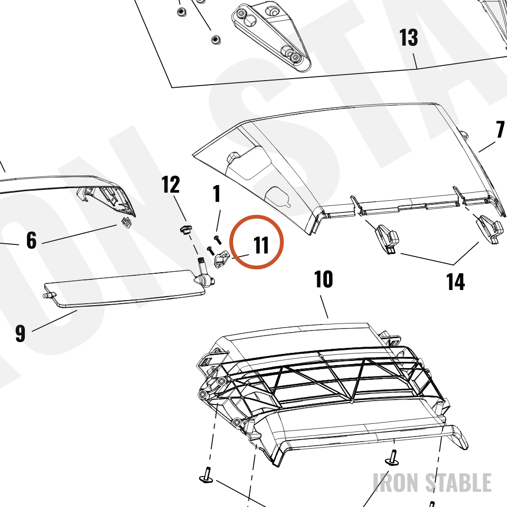 Harley-Davidson Air Duct, Vane, Pillow Block
