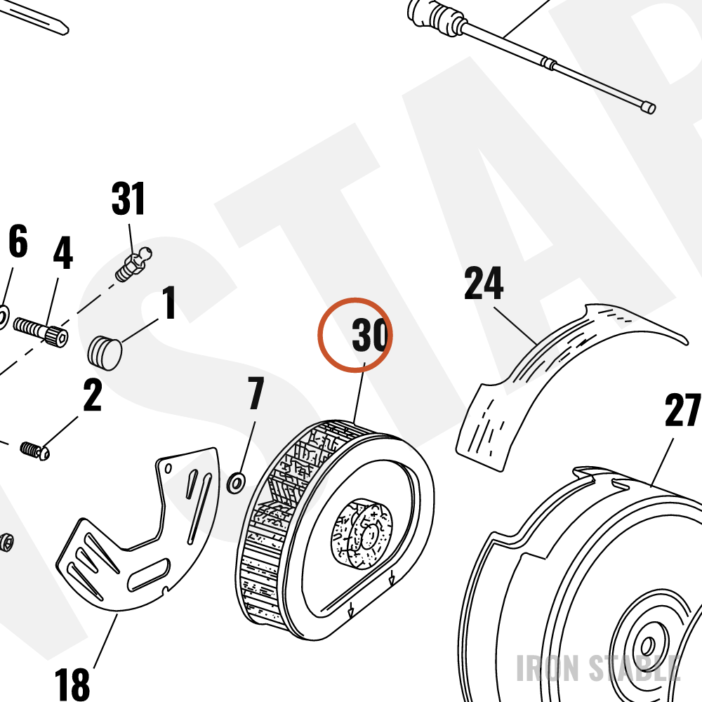 Harley-Davidson Bom Kit Airfltr Element