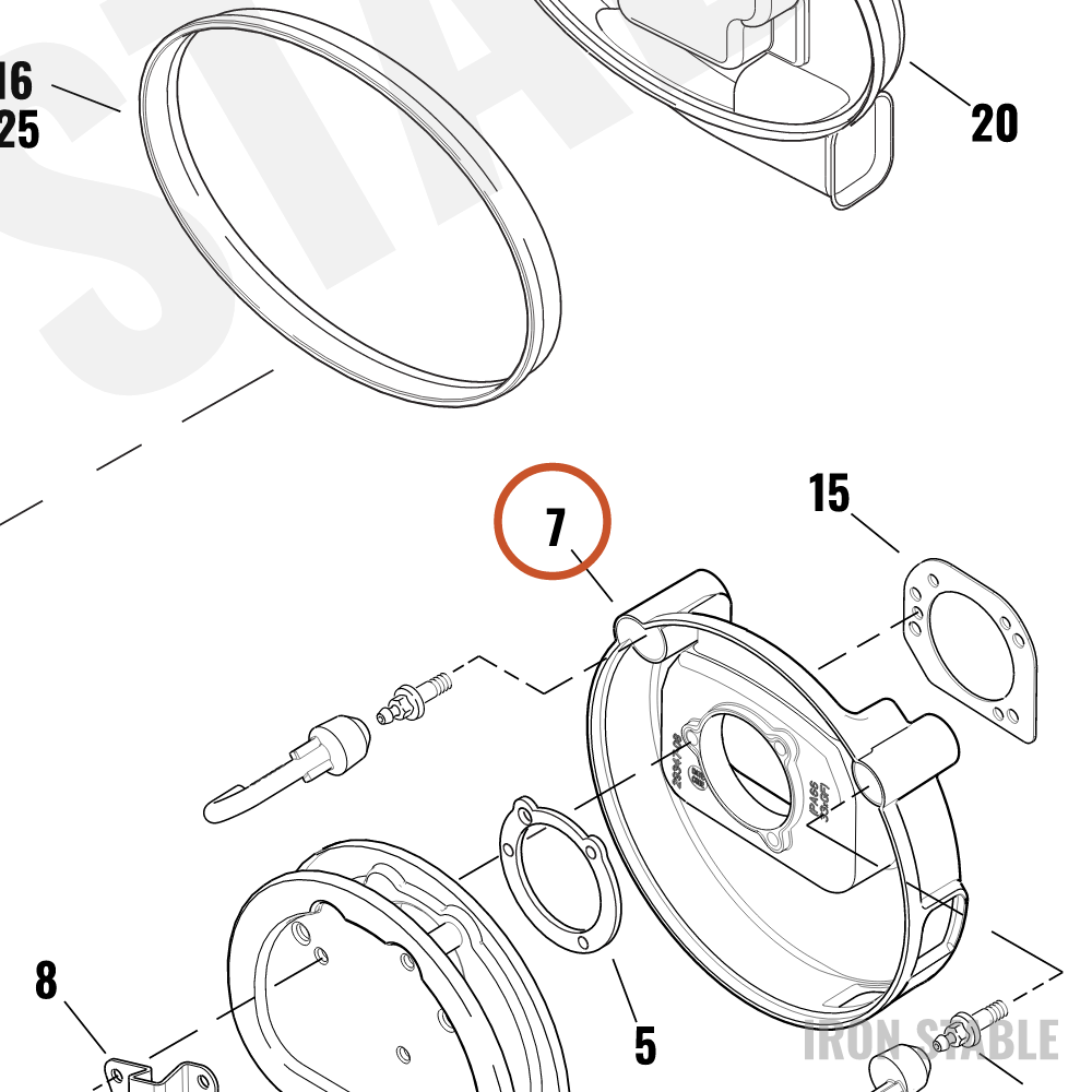 Harley-Davidson Backplate, A-C/Dom