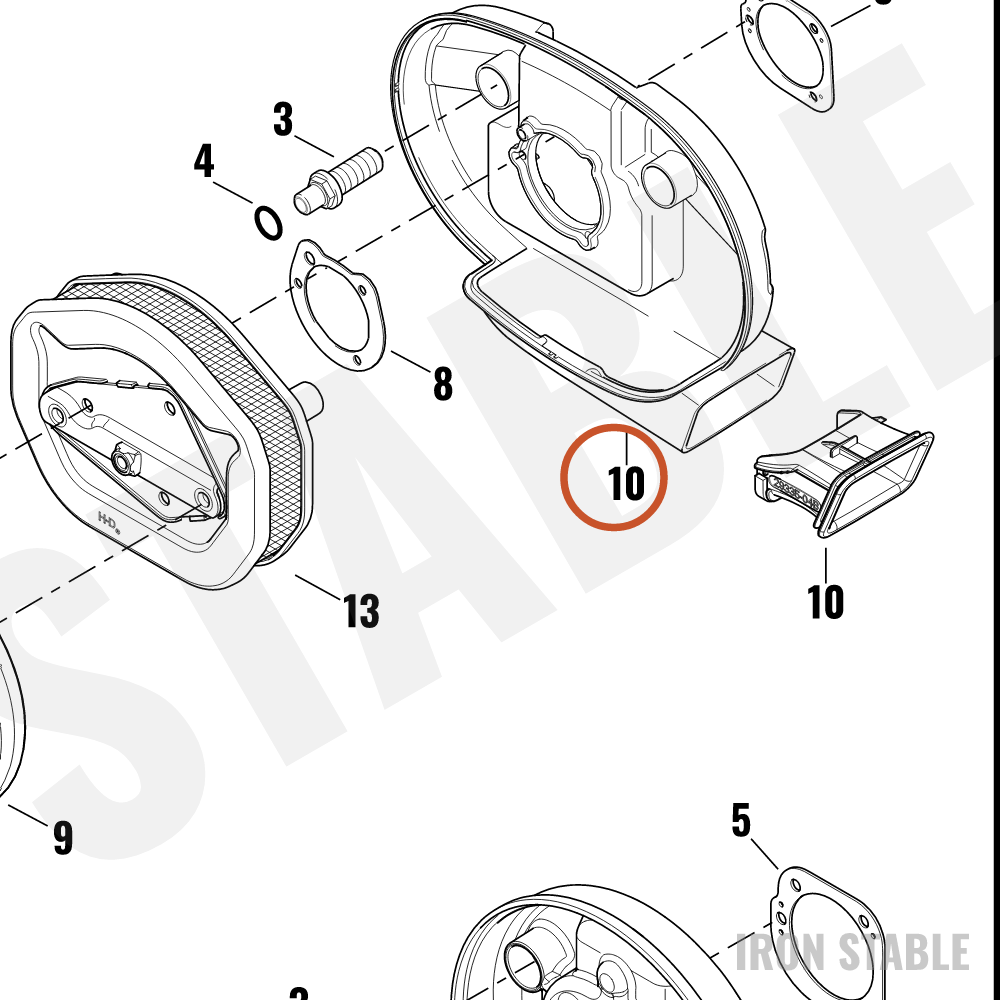 Harley-Davidson Baseplate, Airbox, Assembly