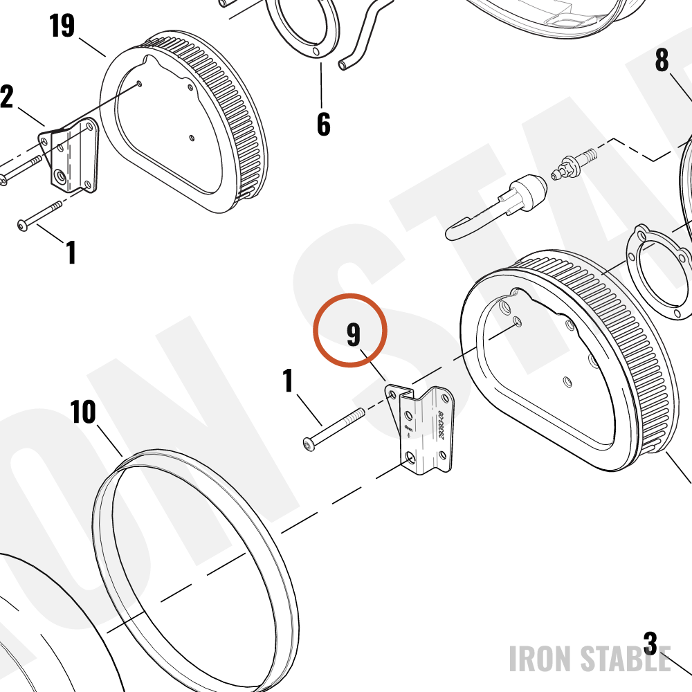 Harley-Davidson Bracket Assembly, A-C Mounting