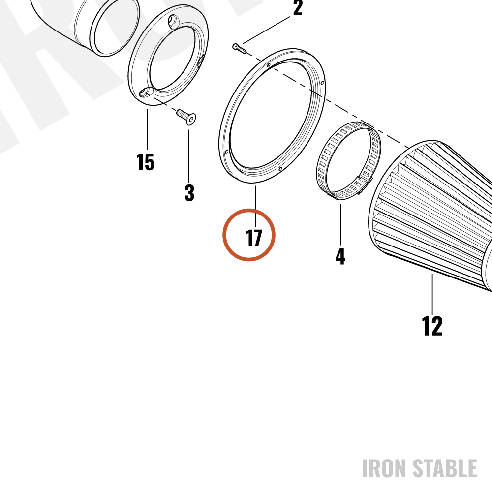 Harley-Davidson Mounting Ring, Black