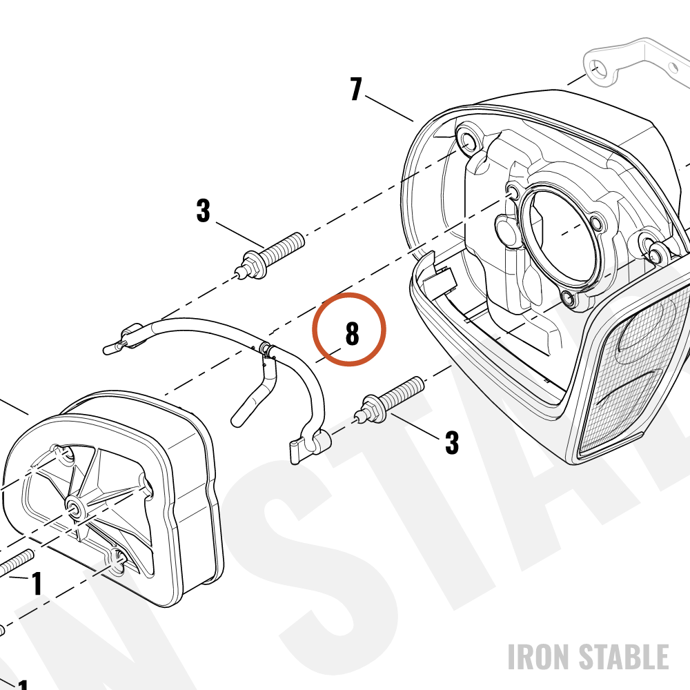 Harley-Davidson Breather Hose Assembly, A-C