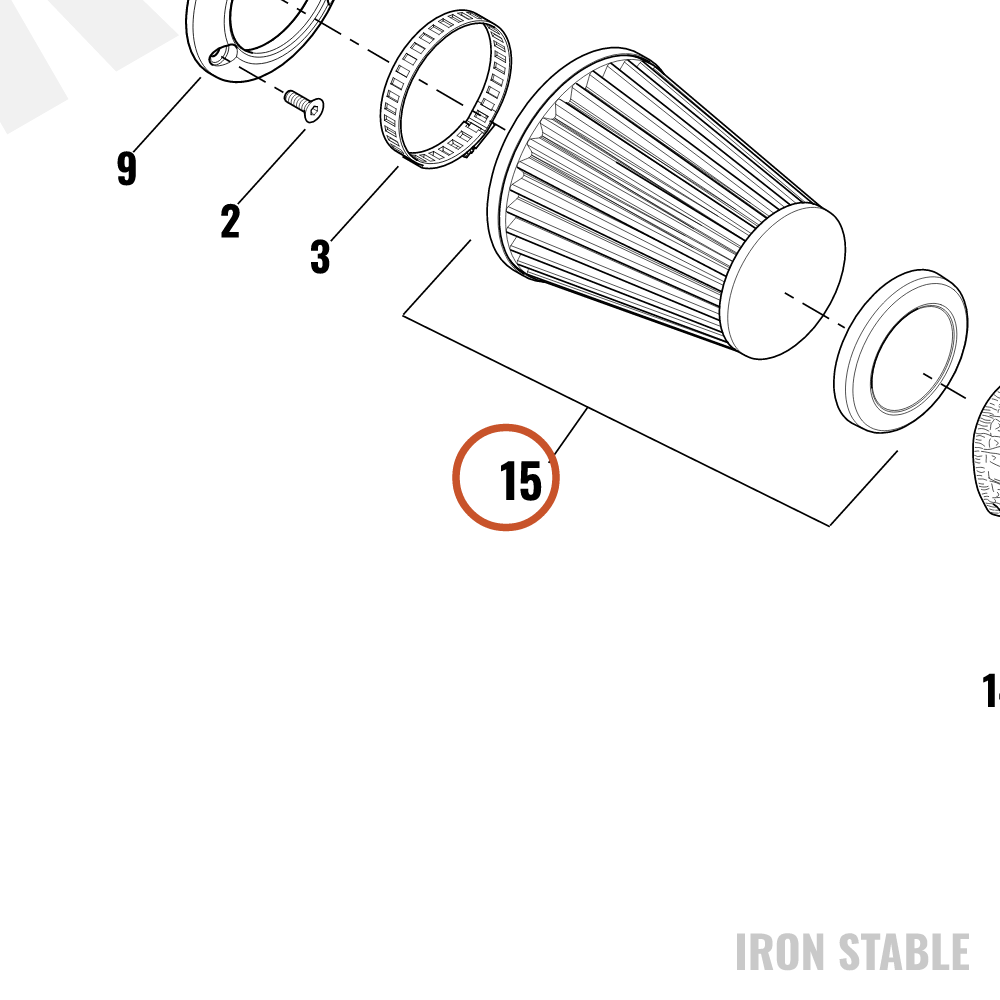Harley-Davidson Filter, Air, A-C, Black