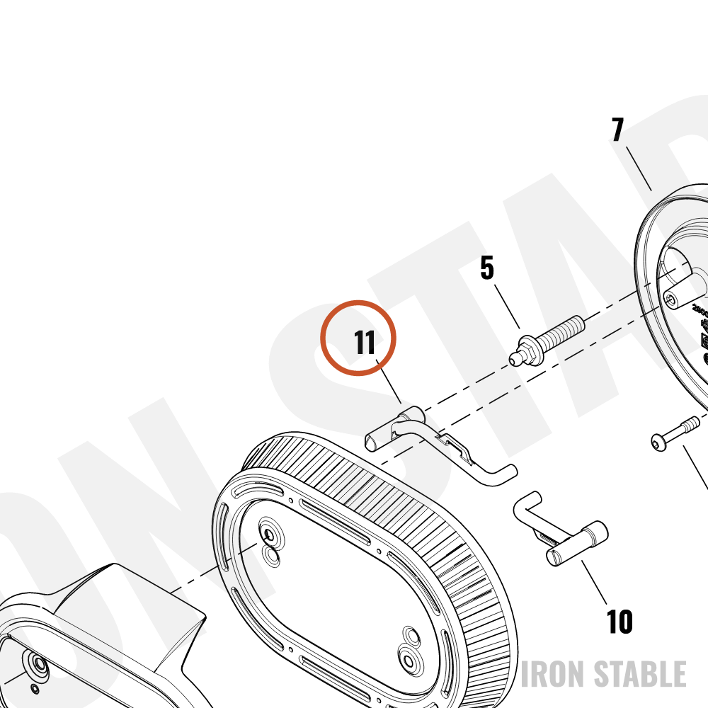Harley-Davidson Hose, Brthr, Rr Cyl