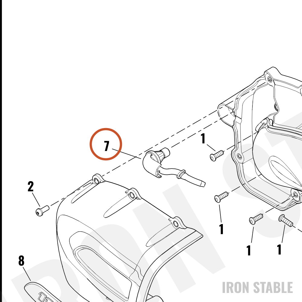 Harley-Davidson Hose, Brthr, Rear