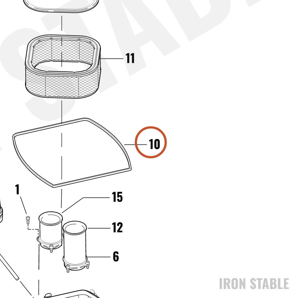 Harley-Davidson Gasket, Air Box Top To Bottom
