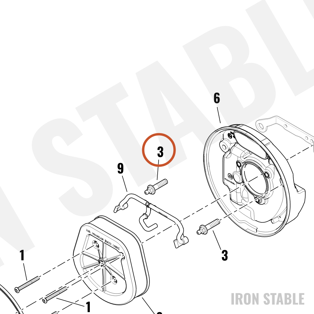 Harley-Davidson Bolt, Brthr, 3/8 X 1.525, Zinc Ye
