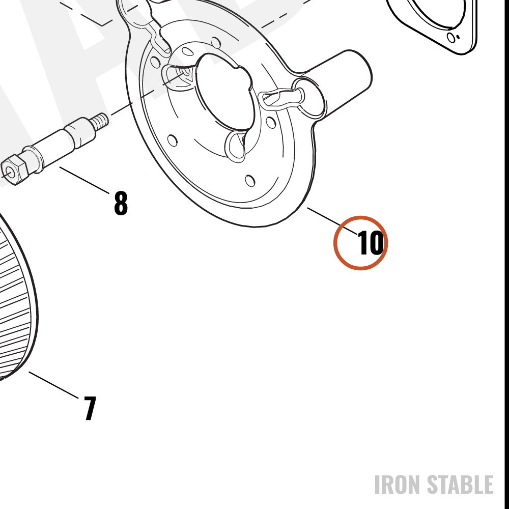 Harley-Davidson Backplate, A/C, Chrome
