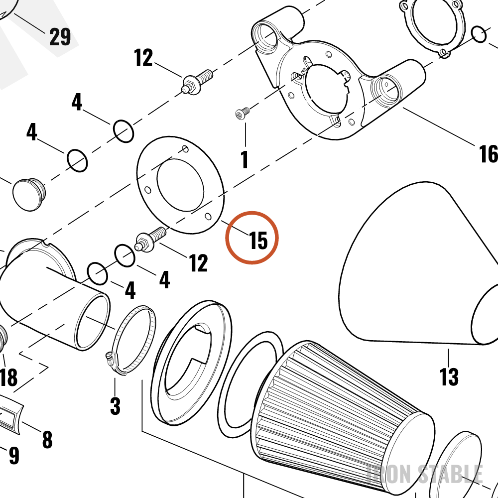 Harley-Davidson Gasket, Intake Tube