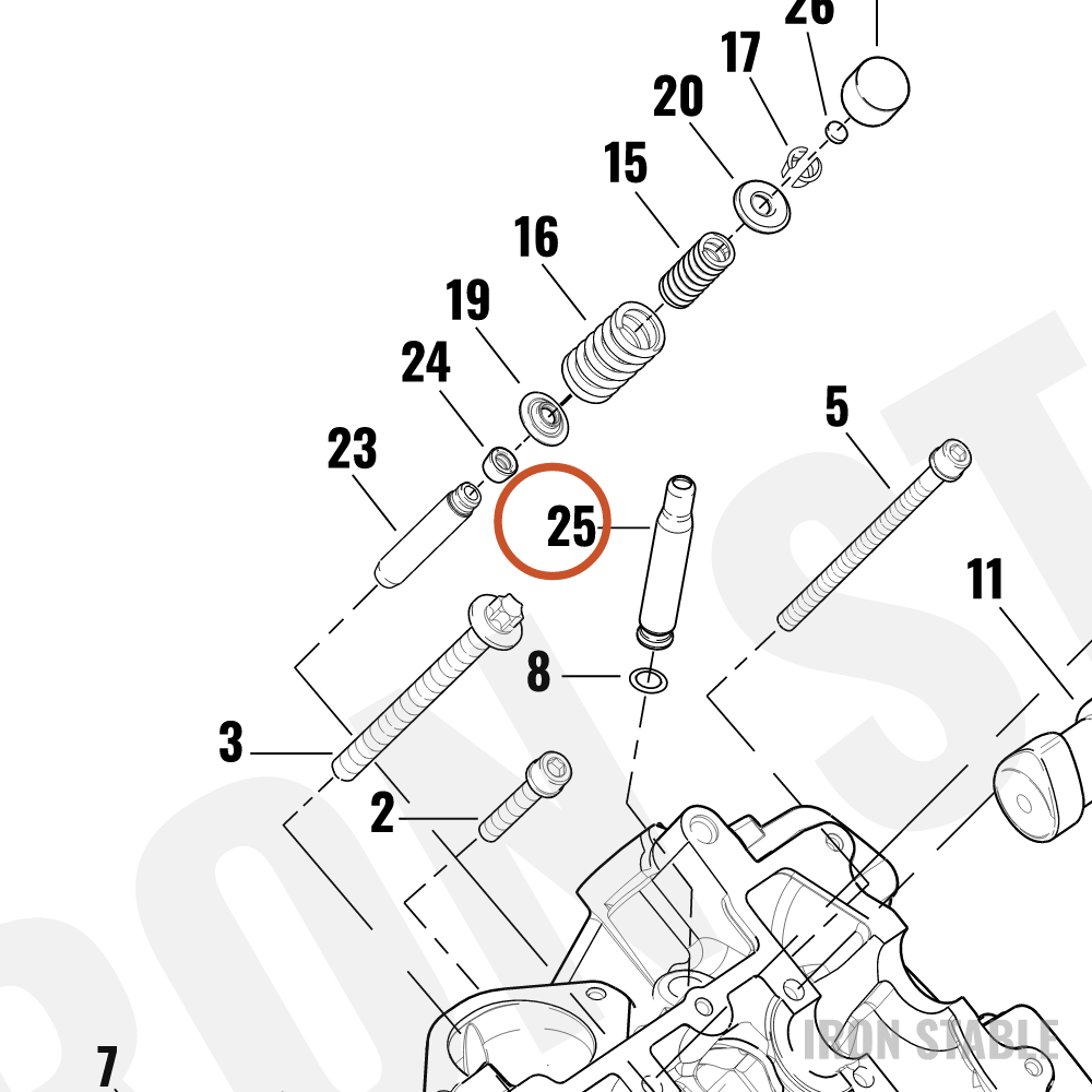 Harley-Davidson Breather Tube Assembly, Front