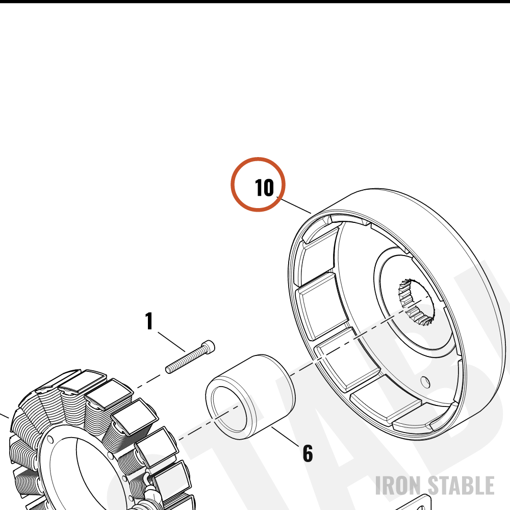 Harley-Davidson Charging Rtr Assembly, Assembly