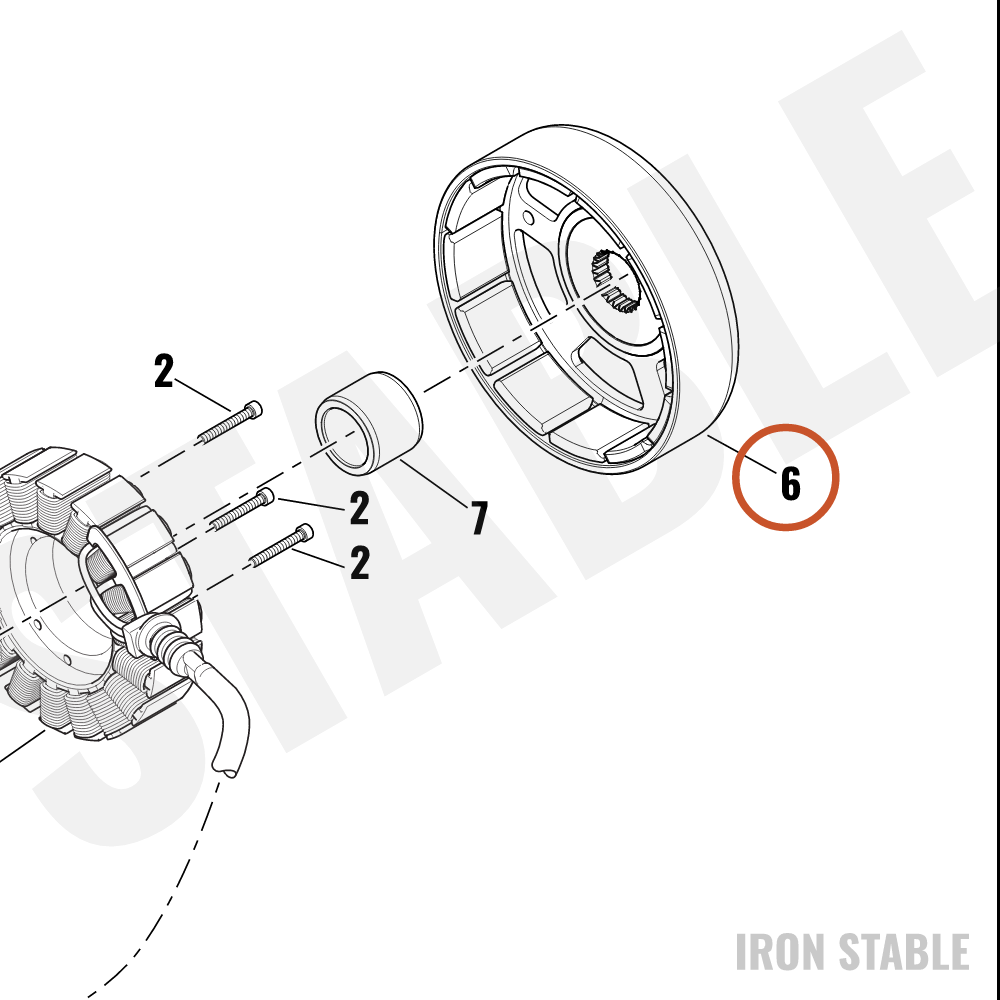 Harley-Davidson Charging Rtr Assembly, 40 Amp