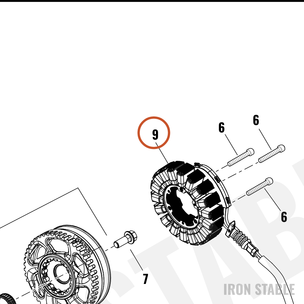 Harley-Davidson Stator Assembly, Complete