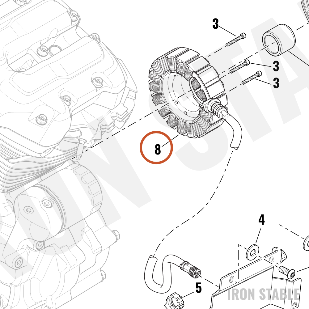 Harley-Davidson Stator Assembly, 3-Phase