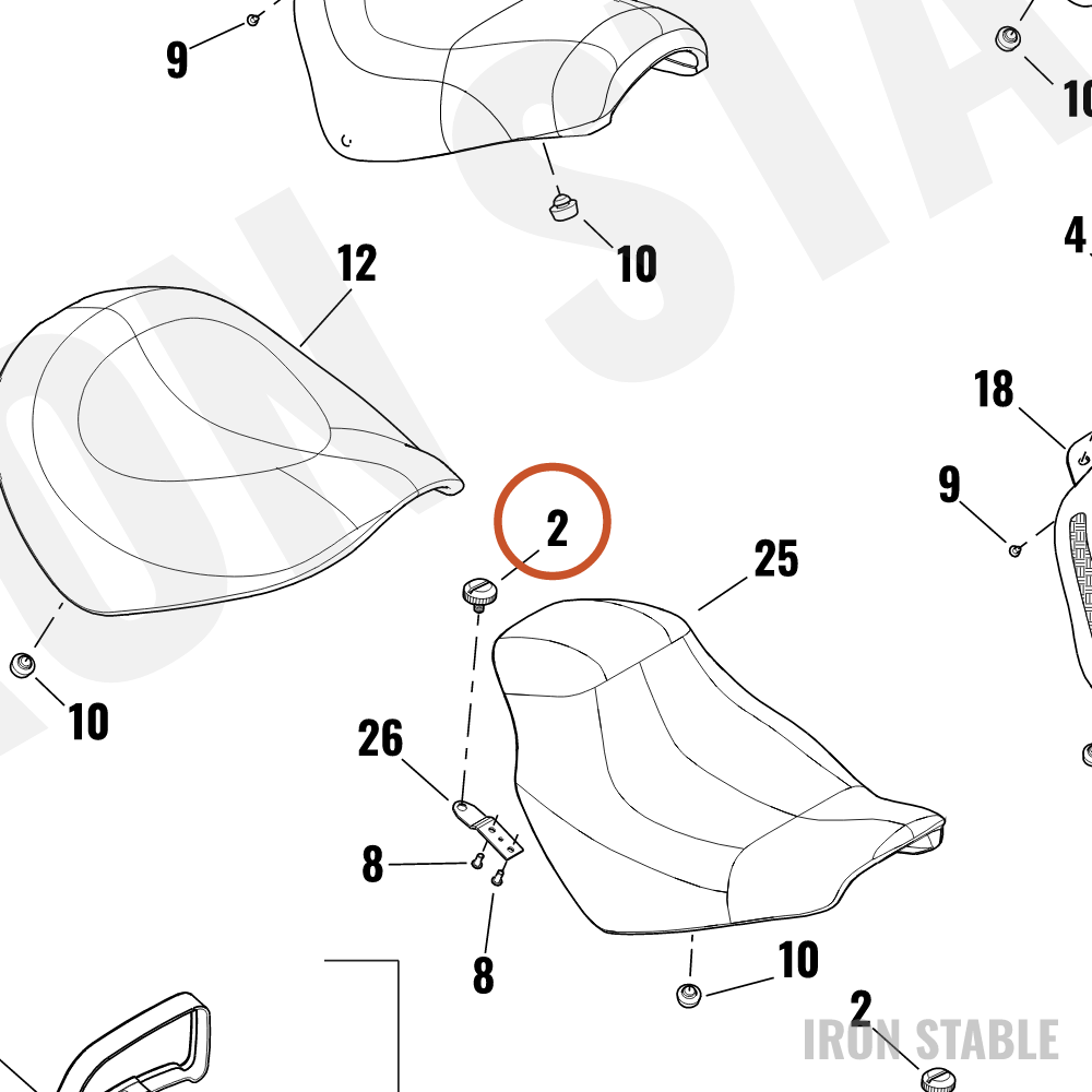 Harley-Davidson Screw, Pan Hd, Seat Mnt