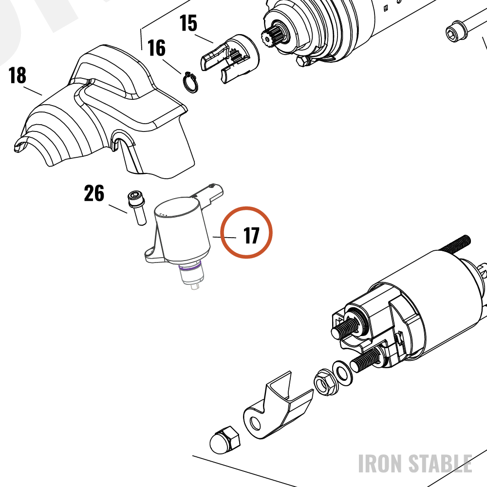 Harley-Davidson Actuator, Rvs, Lock-Out Solenoid