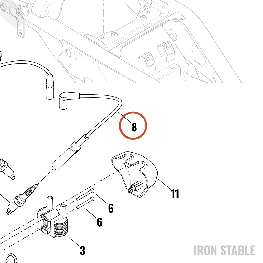Harley-Davidson Cable Assembly, Spark Plug, Front