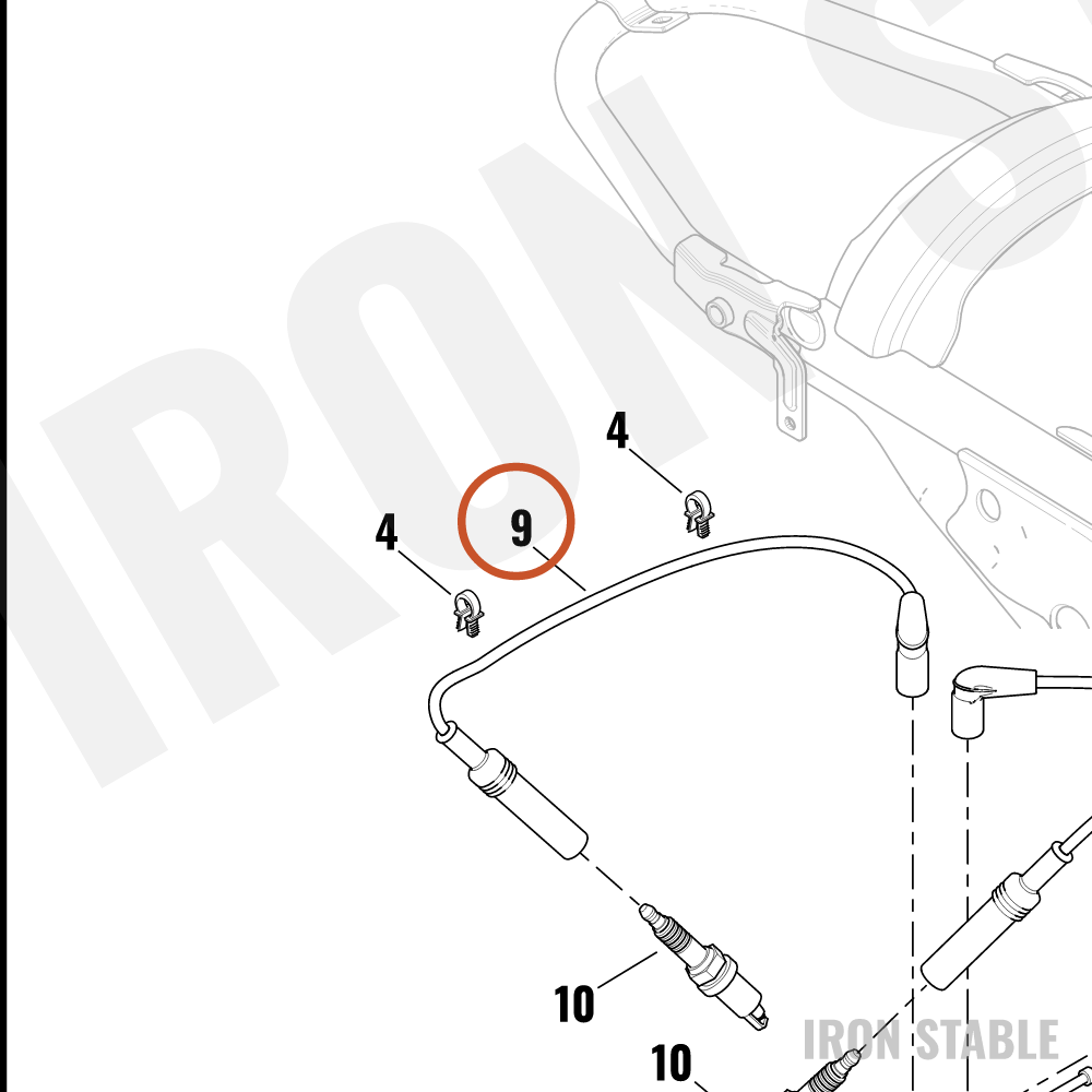 Harley-Davidson Cable Assembly, Spark Plug, Rr