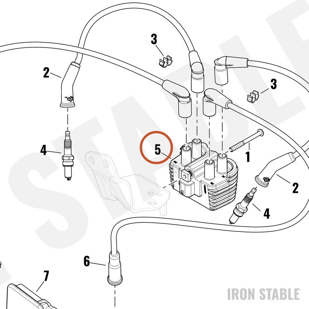 Harley-Davidson Coil, Ign, Stylized