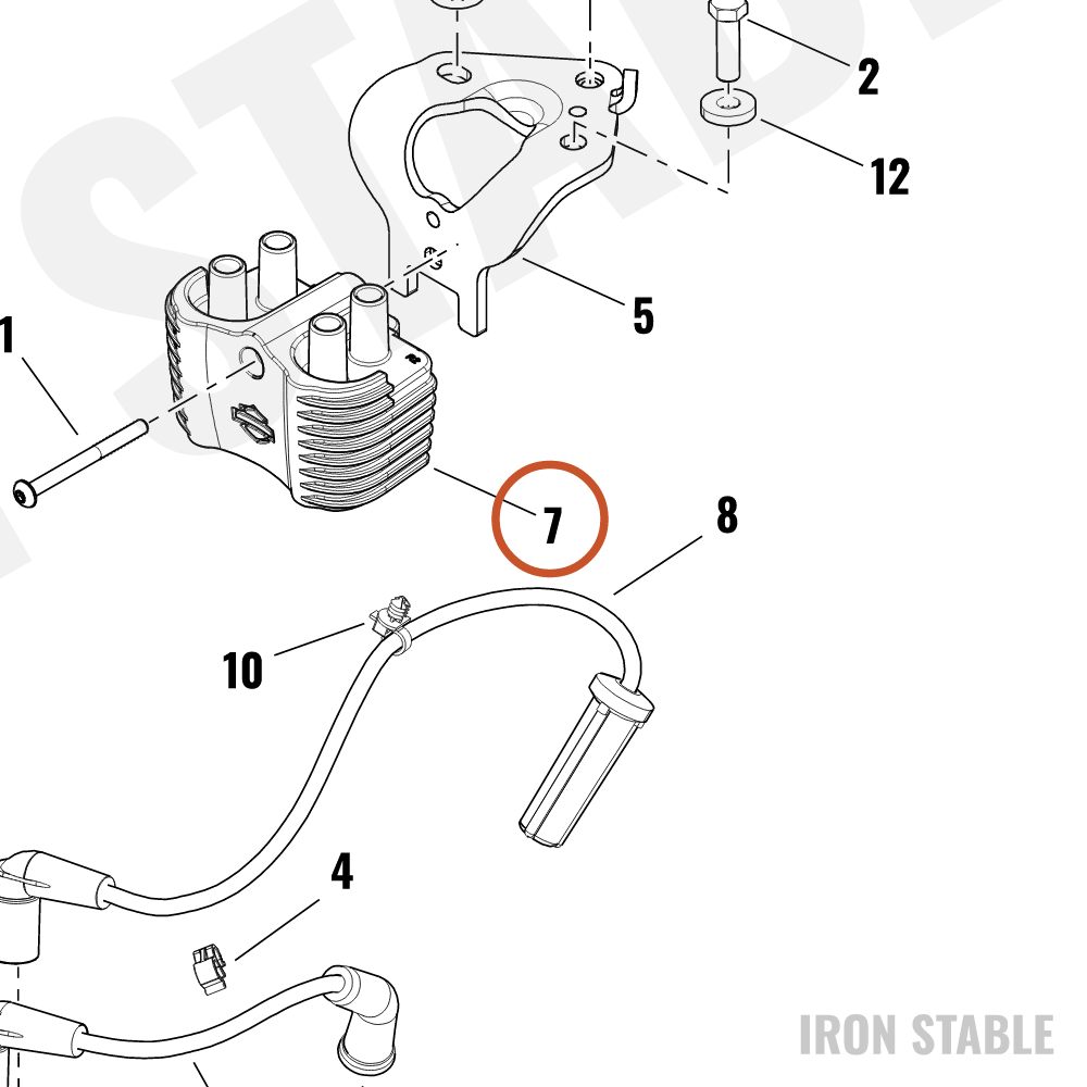 Harley-Davidson Coil, Ign, Stylized
