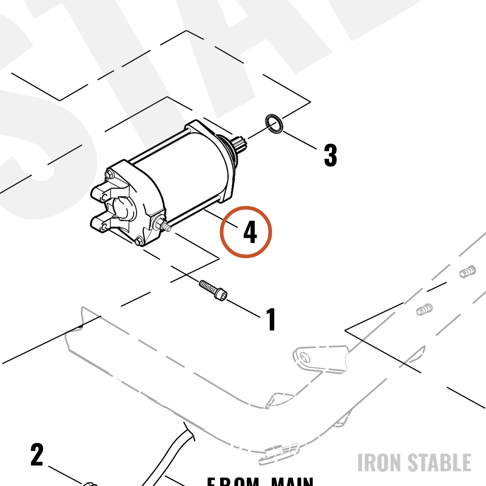 Harley-Davidson Starter Motor Assembly, Slvr