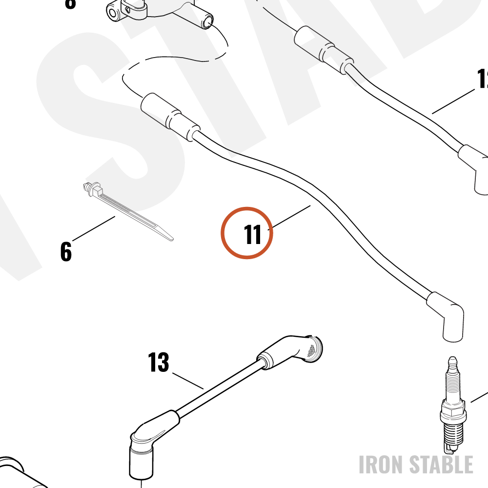 Harley-Davidson Cable Assembly, Front, Sparkplug