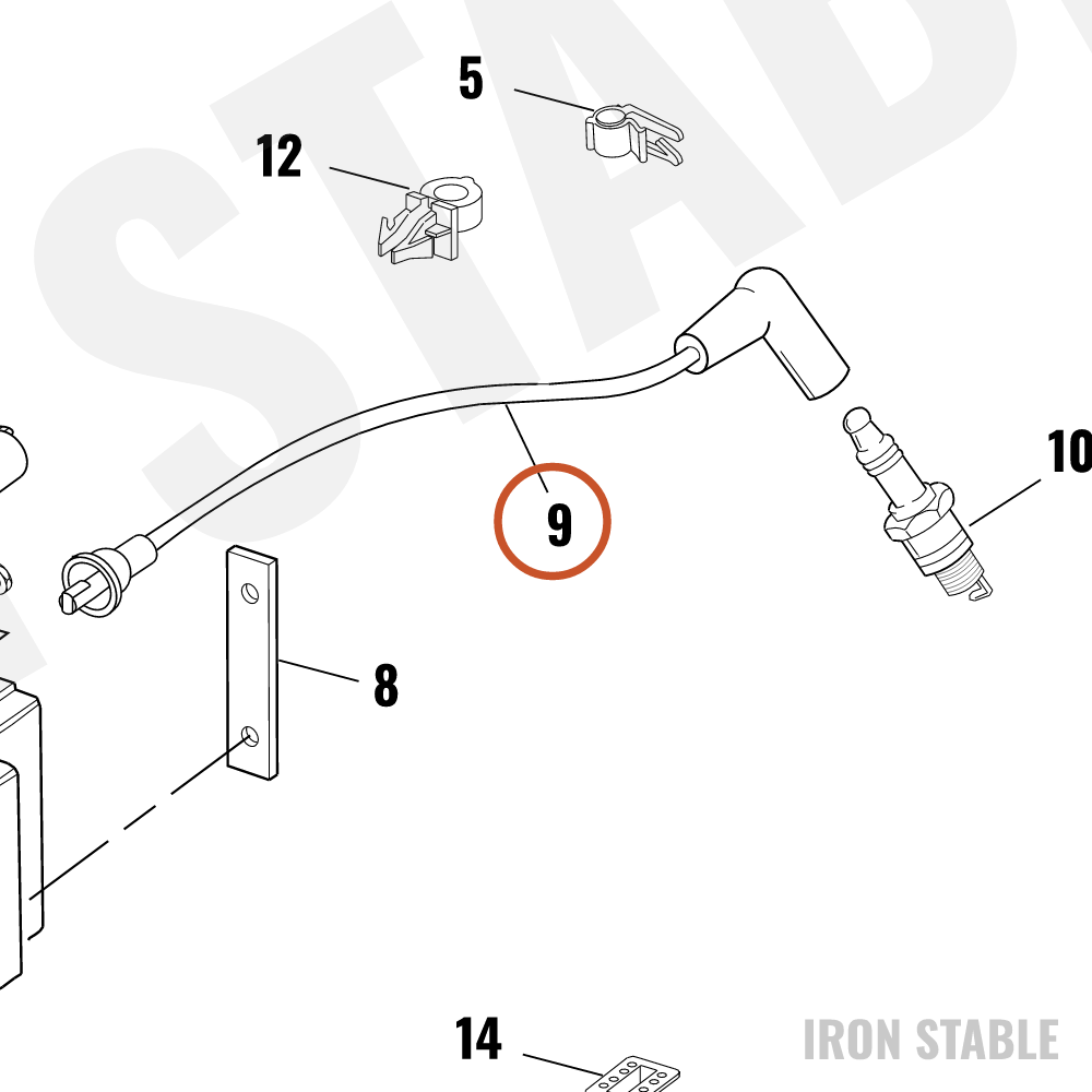 Harley-Davidson Rear Spark Plug Cable